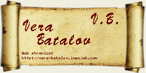 Vera Batalov vizit kartica